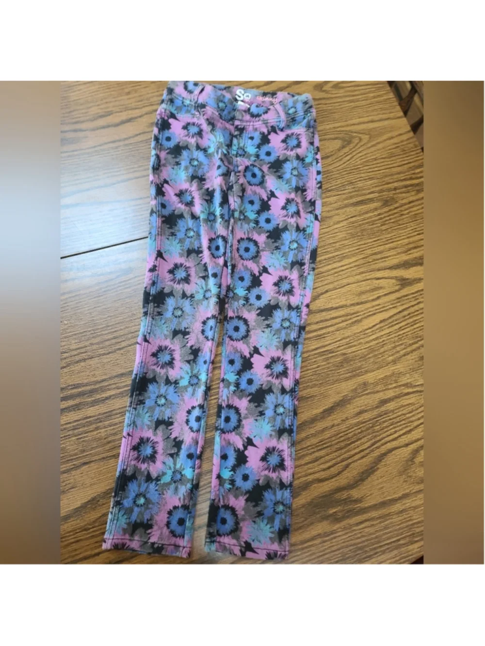 Girls Old Navy Pink Waffle Thermal & SO Skinny Floral Jeans Set Size 10 / L (10-